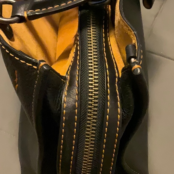 Coach Rogue EXCELLENT USED Handbag Black Pebbled Leather Tote Bag RG -20315 - Picture 14 of 16